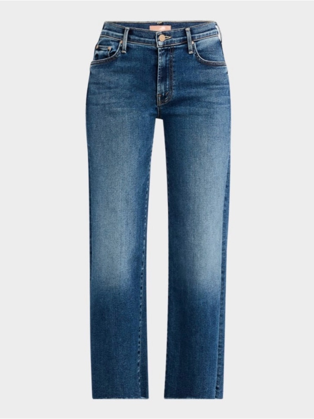 MOTHER The Mid Rise Rambler Ankle Fray, Dark Wash Sz 32 - Picture 14 of 15